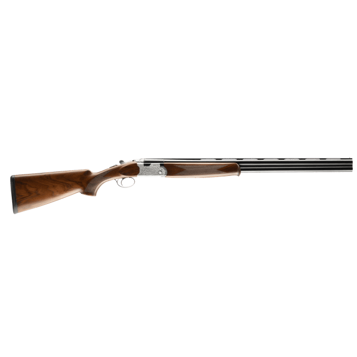 A closed over-and-under shotgun